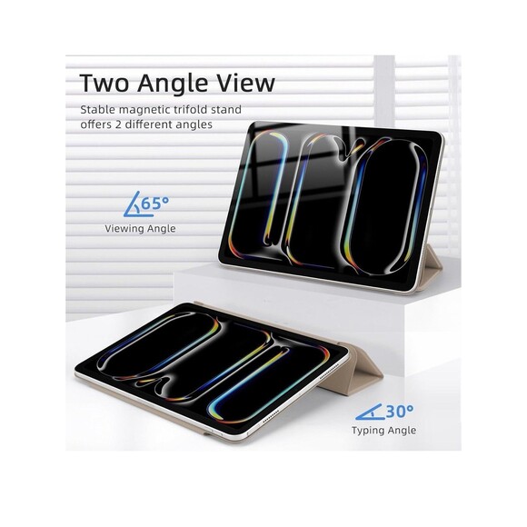 iPad Case Magnetic Beige New For iPad Pro 11” - Picture 5 of 10